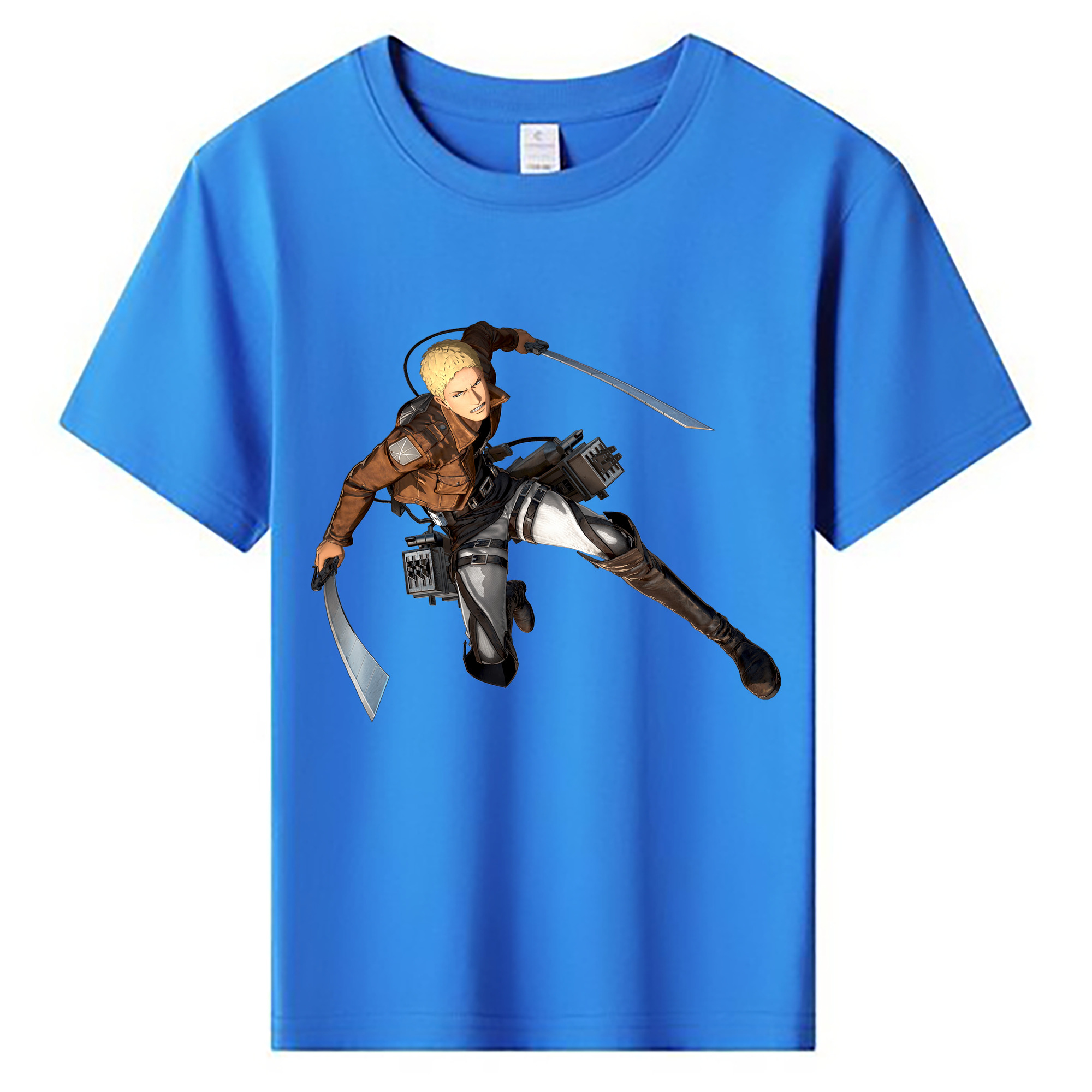 （画像用） 進撃の巨人 ライナー・ブラウン Attack on Titan Reiner Braun 綿100％キッズTシャツ（フロントプリント）